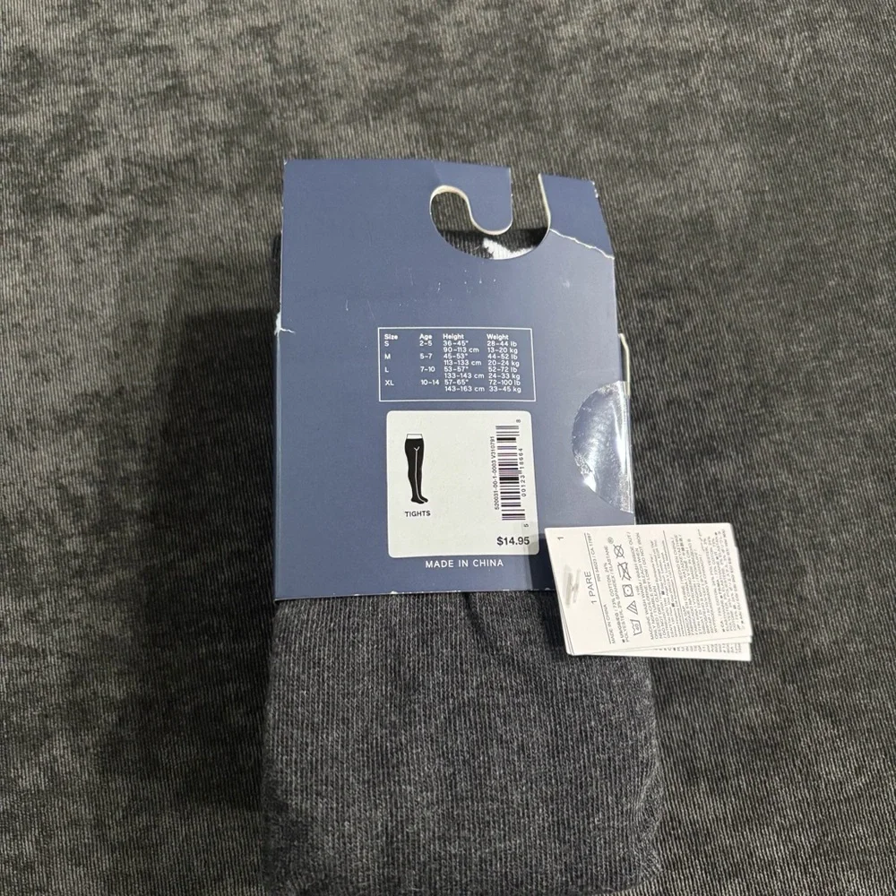 NWT GAP Kids Charcoal Gray Star Tights